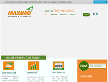 Tablet Screenshot of maximoinsurance.com